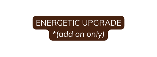 ENERGETIC UPGRADE add on only