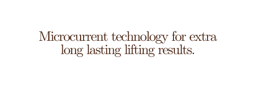 Microcurrent technology for extra long lasting lifting results